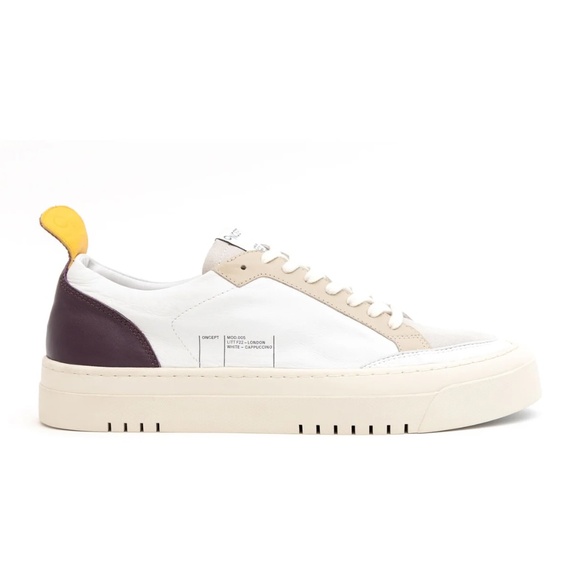 Oncept London Sneakers White/Cappuccino 8 - Picture 1 of 9
